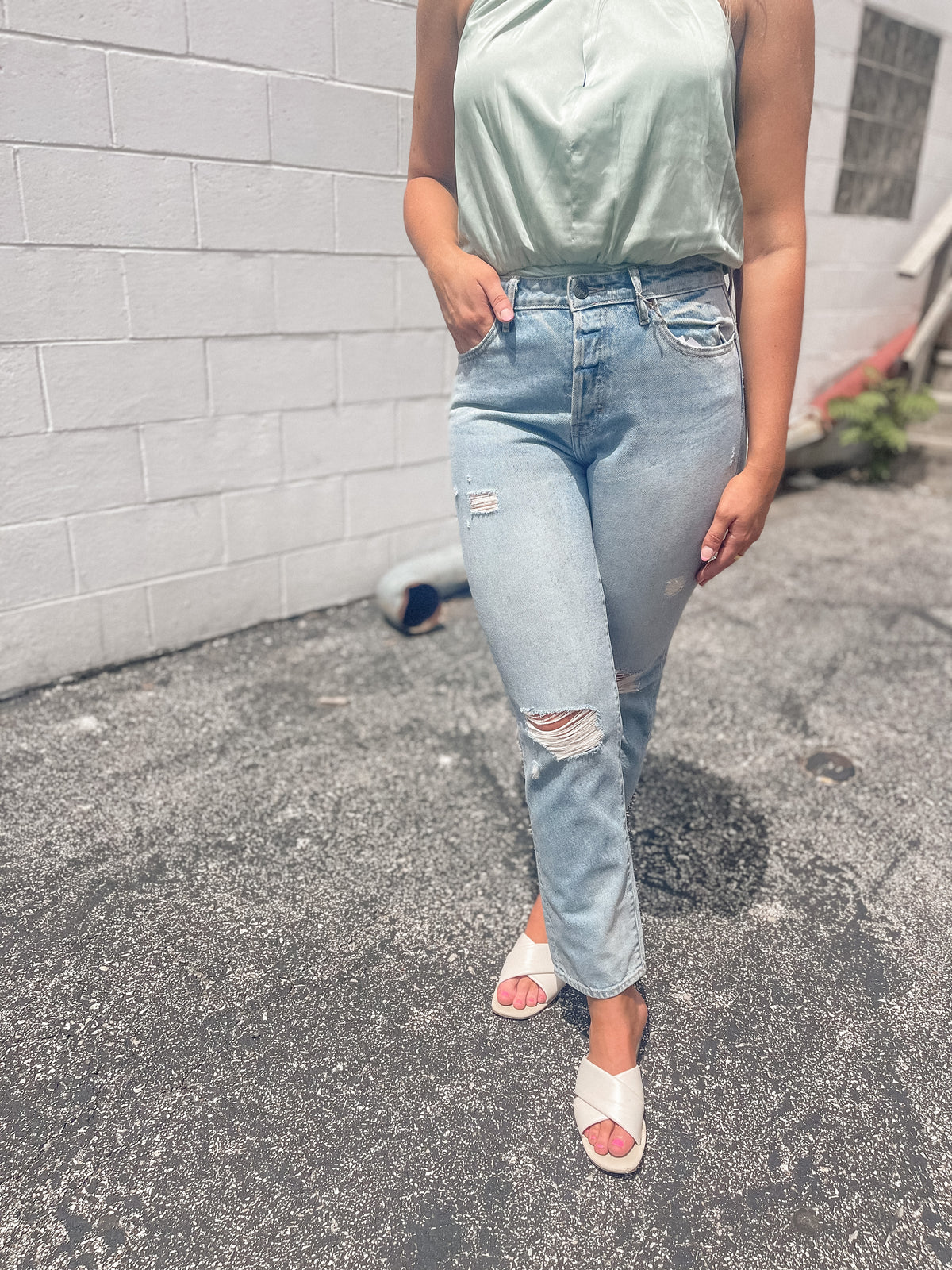 Tracey High Rise Straight Jeans