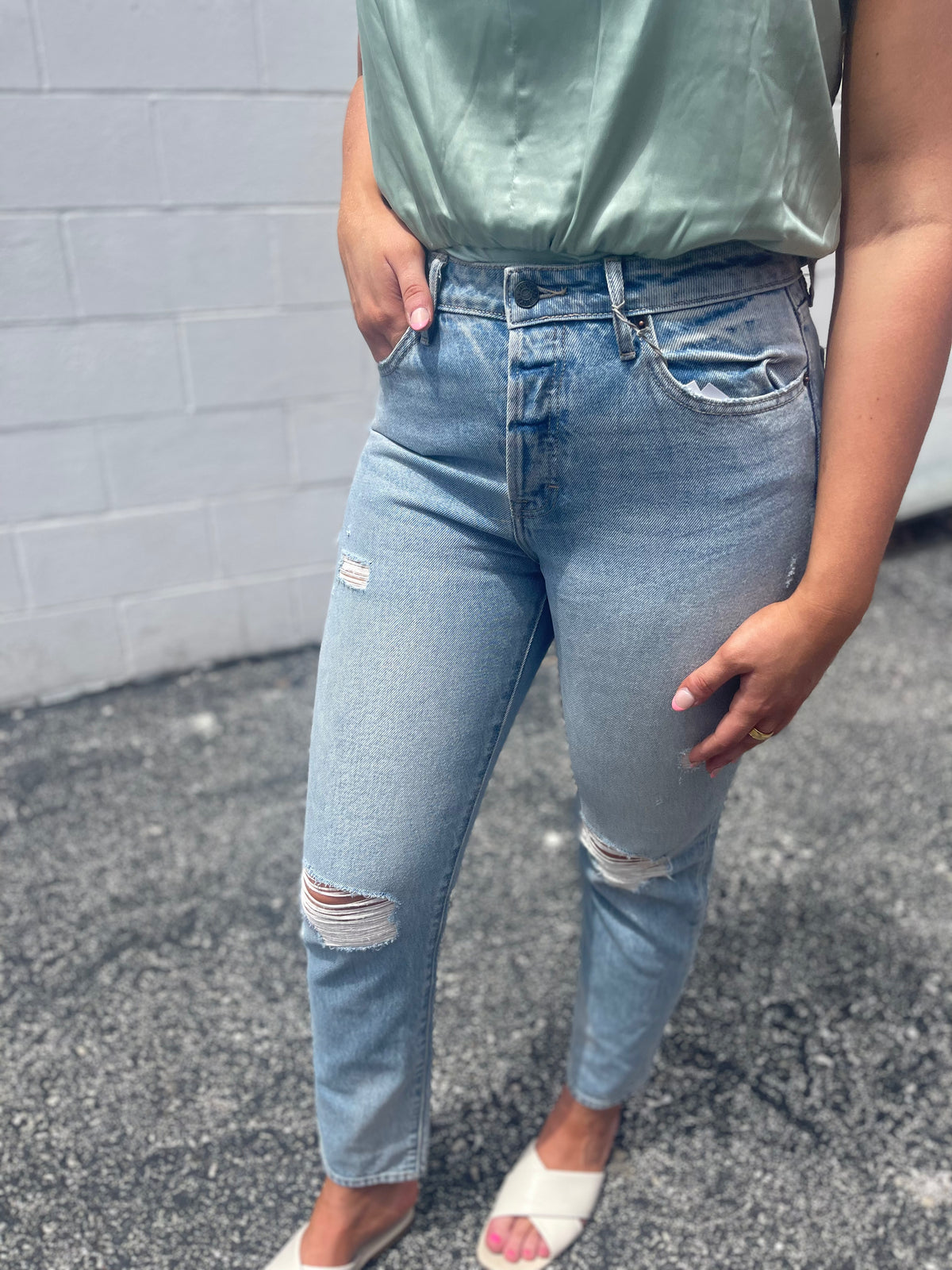 Tracey High Rise Straight Jeans