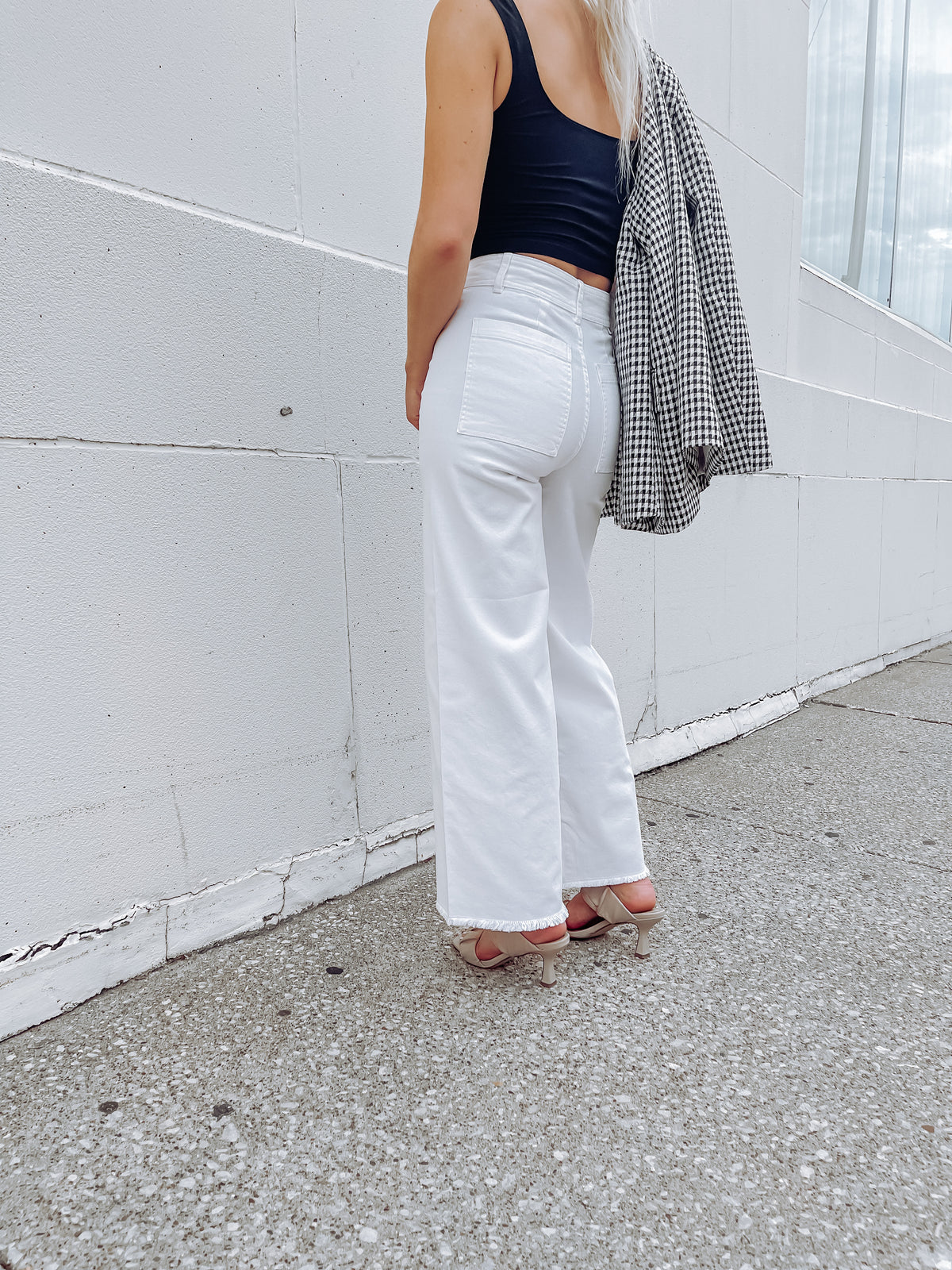 Free Fall High-Waist Pants - Salt Crystal
