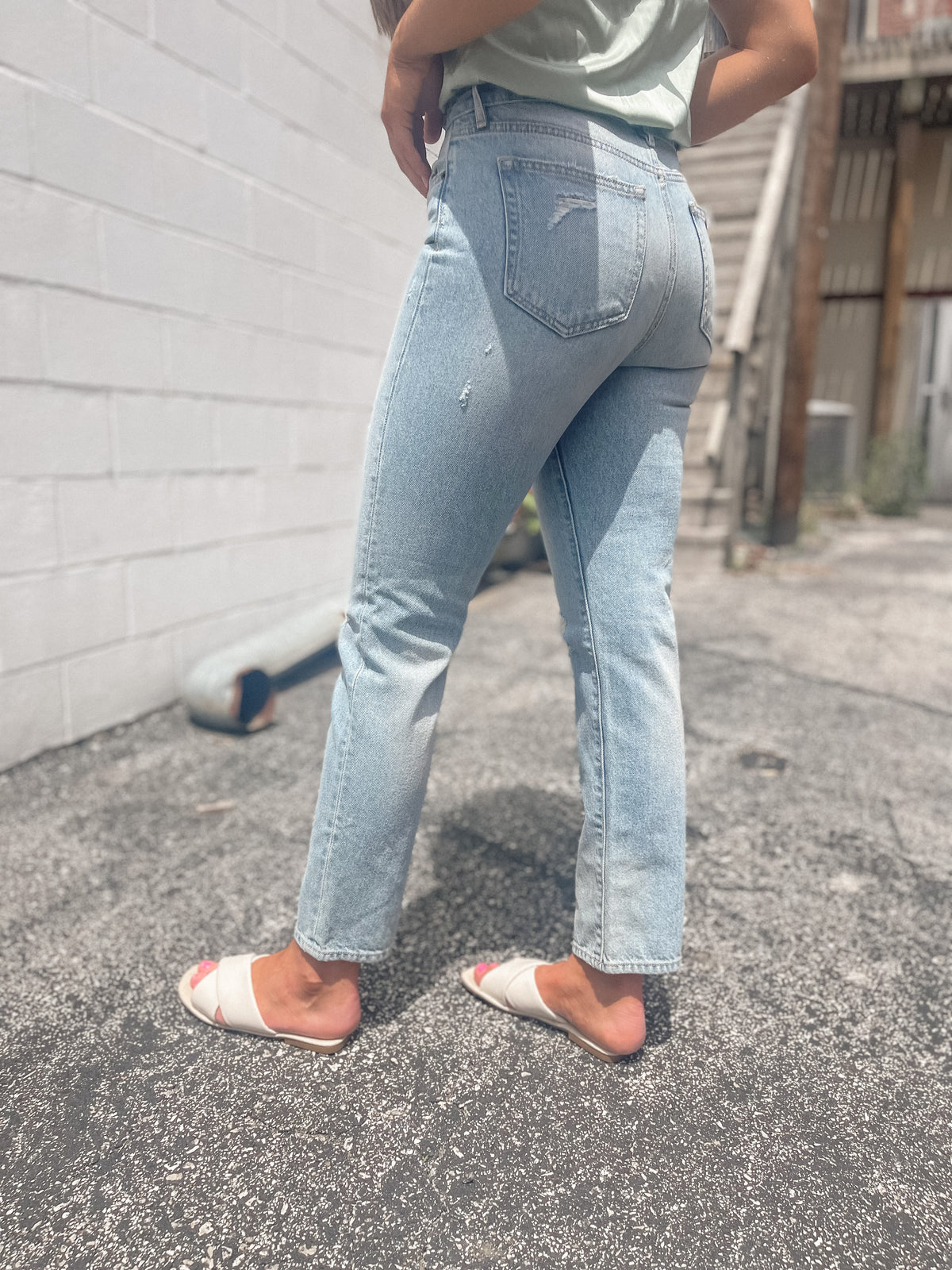 Tracey High Rise Straight Jeans