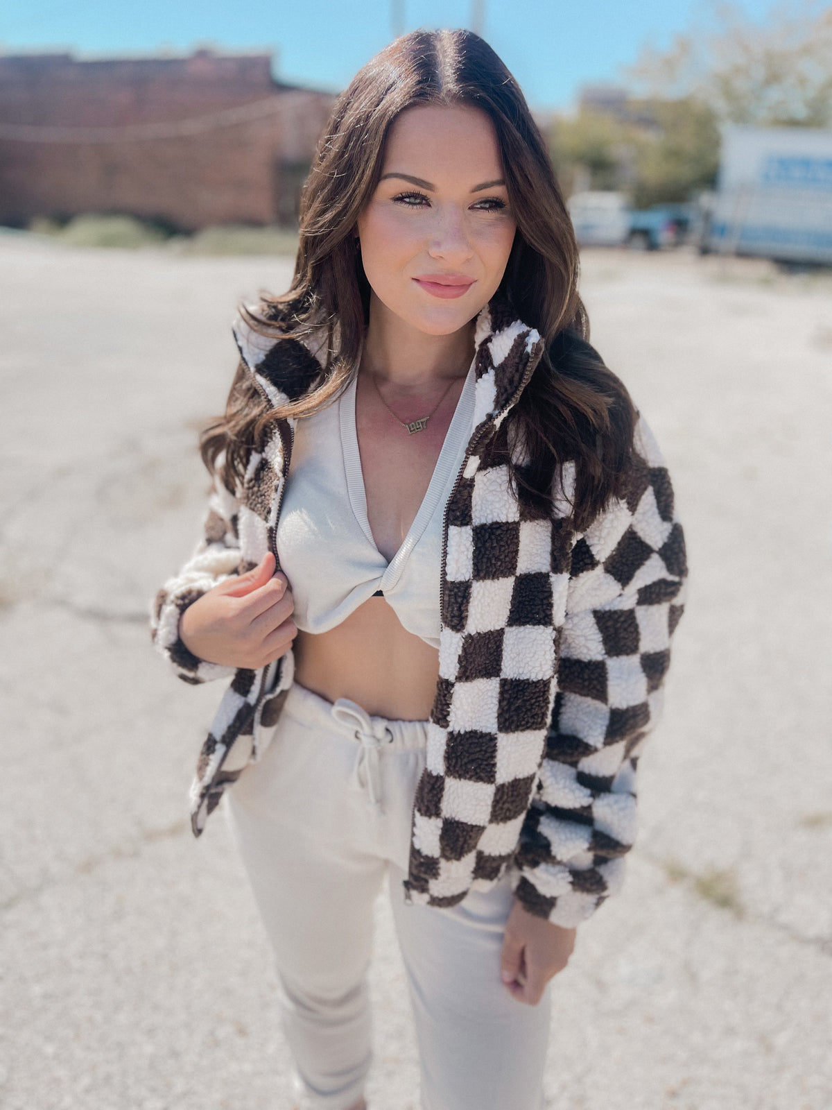 Pearl Burnout Surplice Crop Top