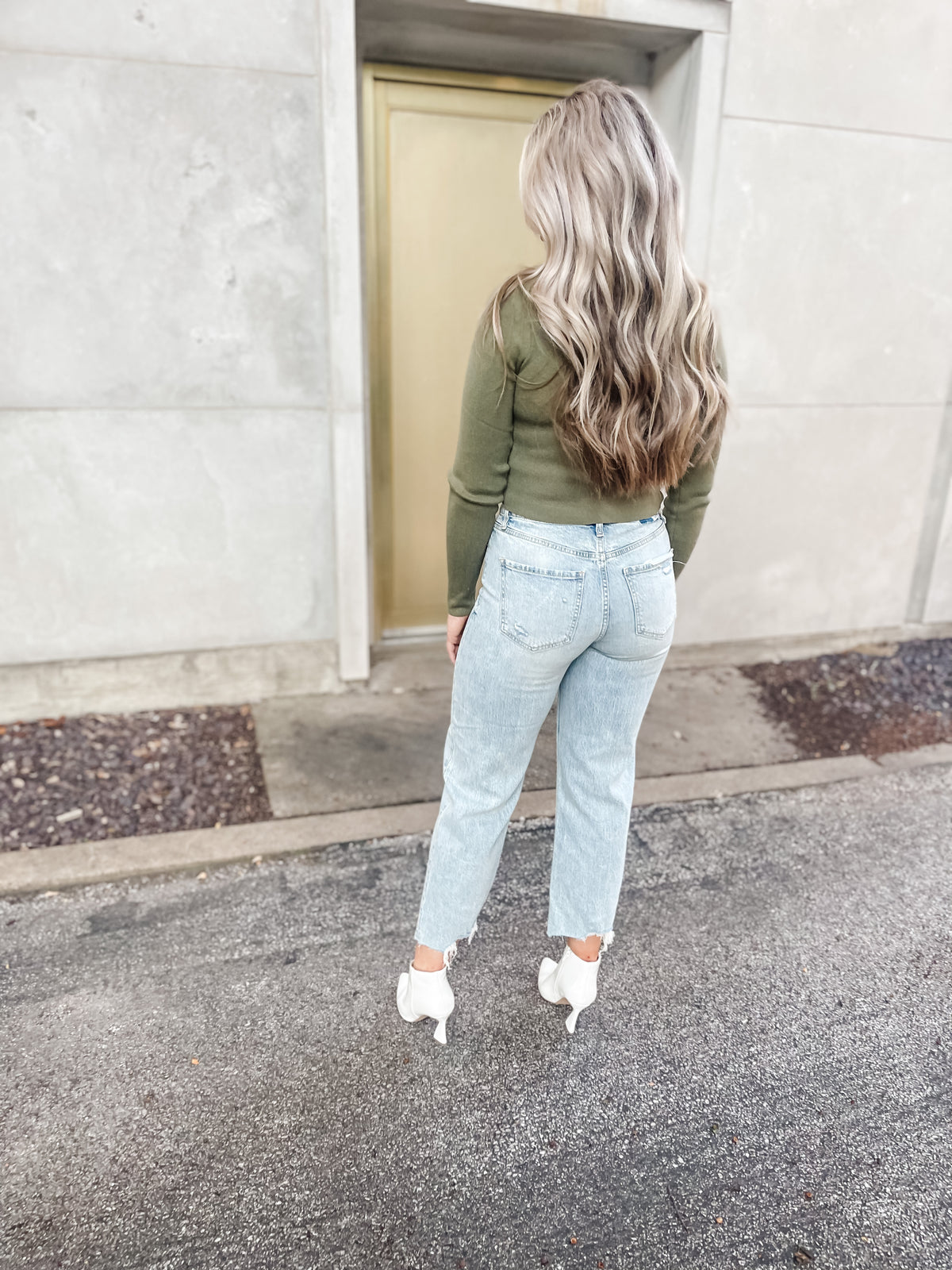 Pleaser High Rise Wide Ankle Jeans
